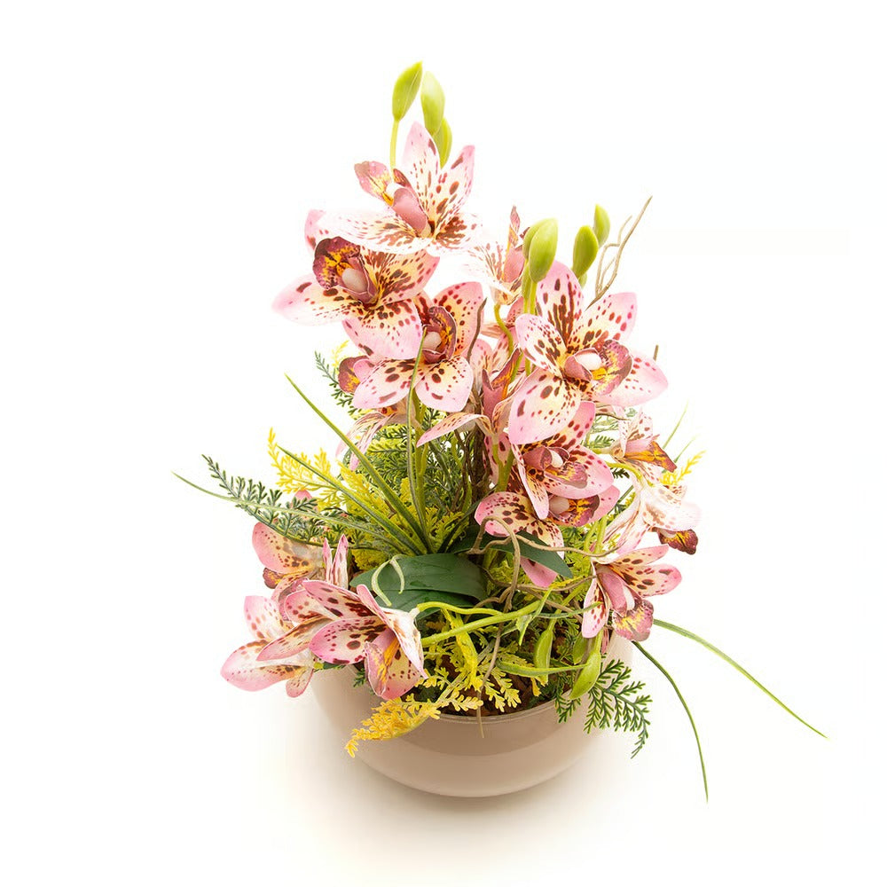 Arranjo Orquídea Cymbimdium Ravena II- Rosa Pintada