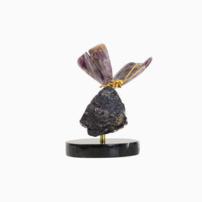 Borboleta |  Esculpida em Super Seven na Base de Turmalina Negra 1,654 kg