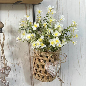Flores e mosquitinhos | Cesto para pendurar