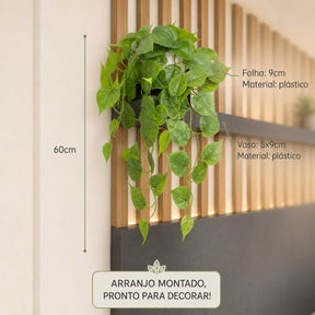 Pendente Verde Folhagens Realista 60cm - Madri