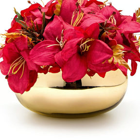 Arranjo Decorativo Lírios Orlando - Vermelho
