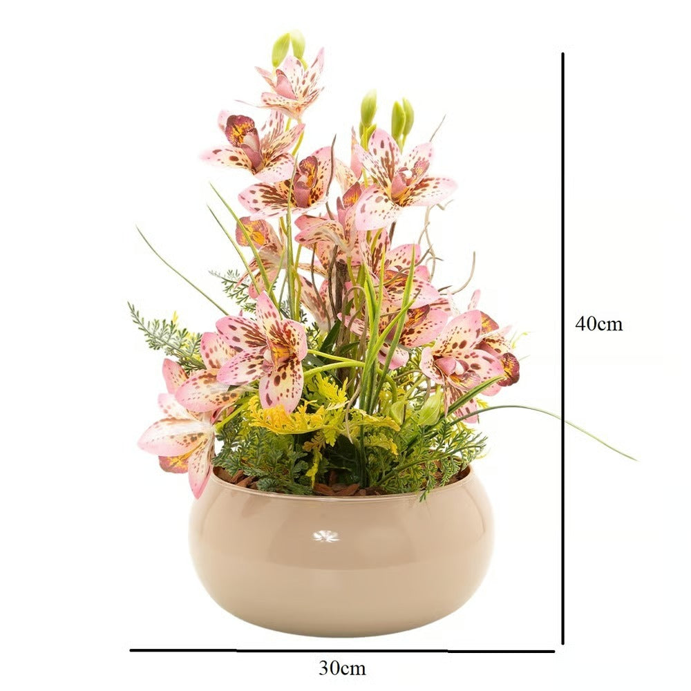 Arranjo Orquídea Cymbimdium Ravena II- Rosa Pintada