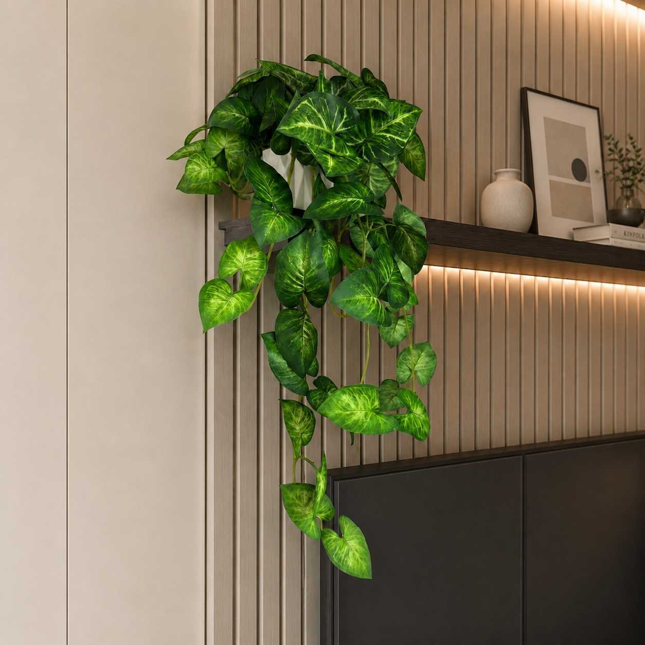 Pendente Verde Folhagens Realista 60cm - Moscou