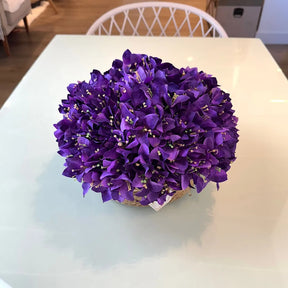 Bougainvilles Violleta com vaso em Vime Natura | Centro de mesa