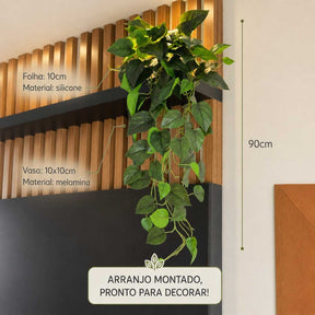 Pendente Verde Folhagens Realista 90cm - Aspen