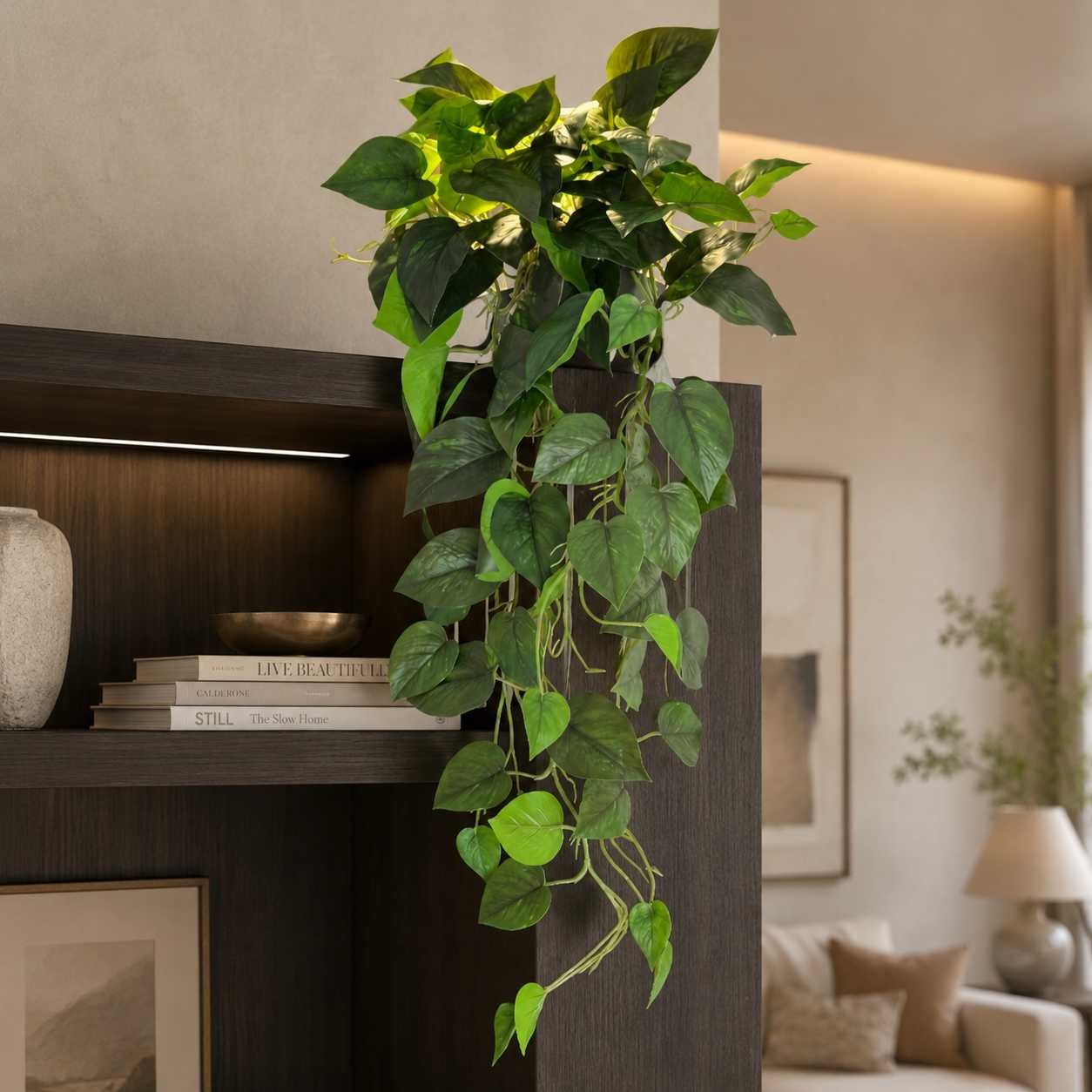 Pendente Verde Folhagens Realista 90cm - Aspen